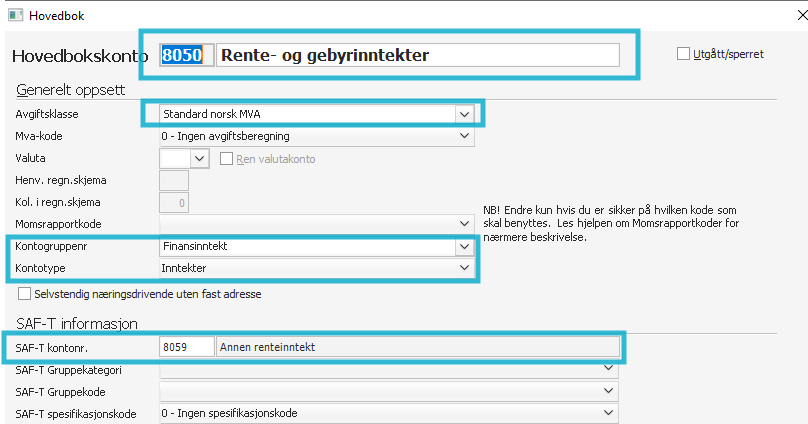 rente- og gebyrinntekter