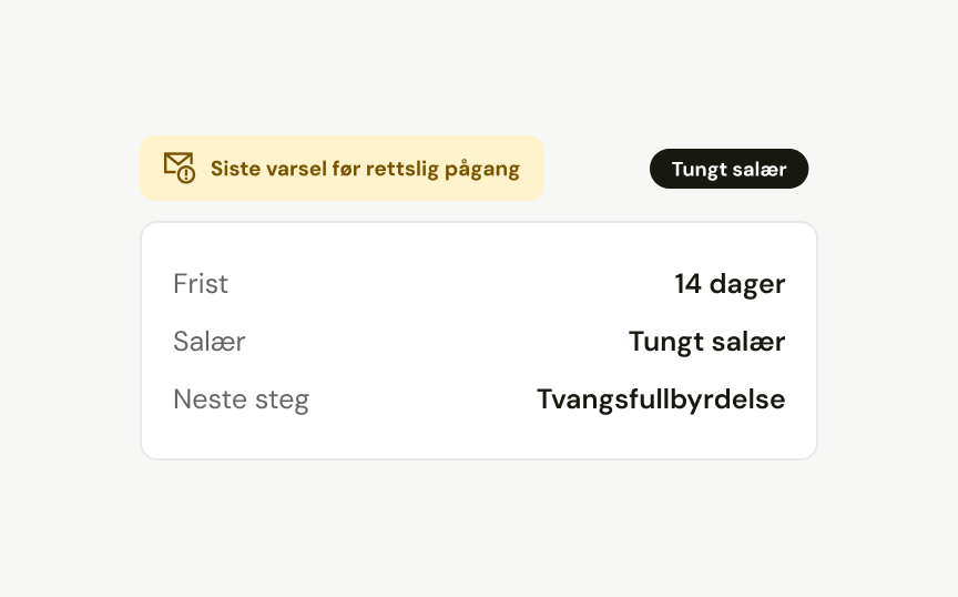 Steg 5: Rettslig varsel
