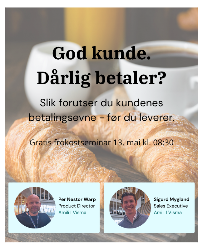 Frokostseminar 13. mai - God kunde. Amili Intelligence
